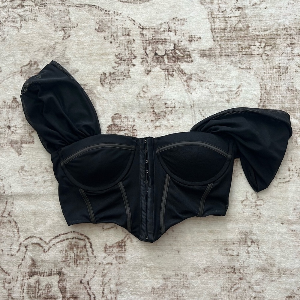 12th Tribe Black Corset Bra